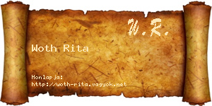Woth Rita névjegykártya